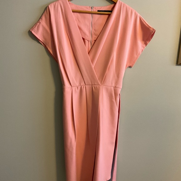Peachy Pink Satin Dress - Picture 3 of 4